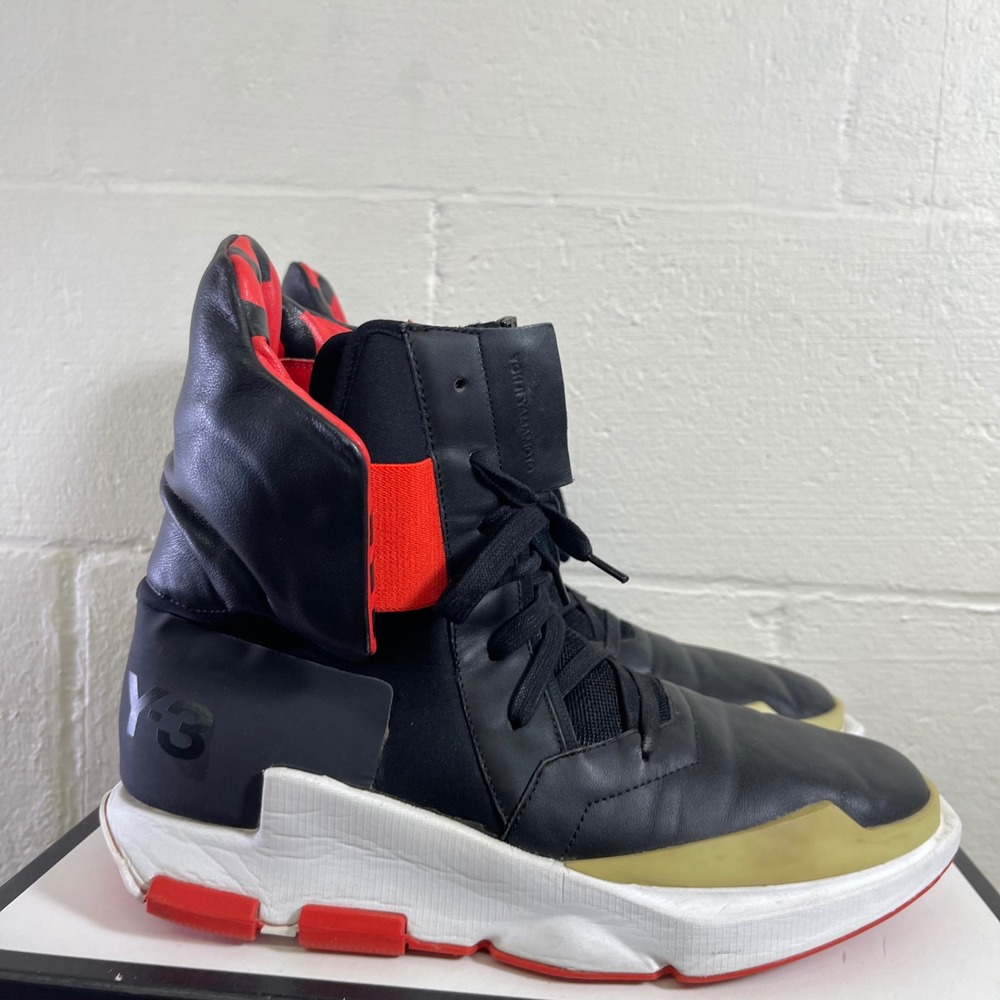Adidas Y-3 Yohji Yamamoto BY2102 Black Flame Scarlet Red High Top Men's 10 US